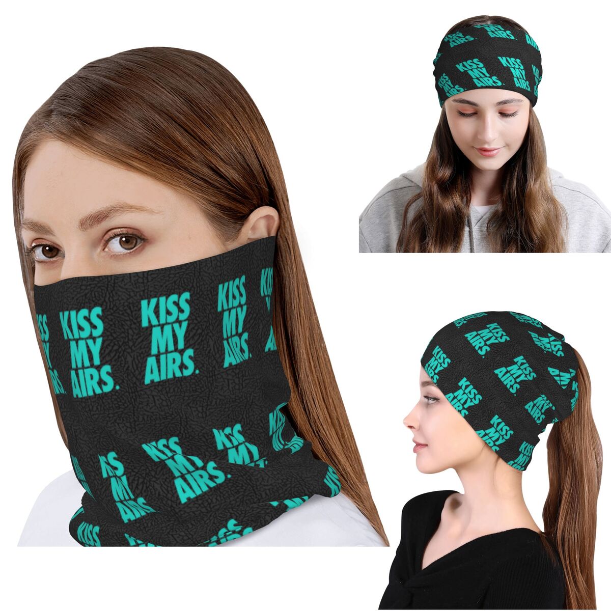 Kiss My Airs X Atmos Bandana N - đánh giá và giá Knit Beanie Hat Warm